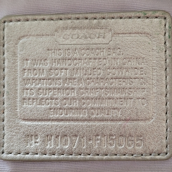 COACH Metallic Pebble Leather Soho Duffle Convertible Shoulder Crossbody… - Picture 9 of 10